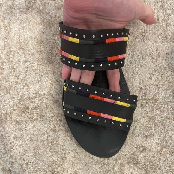 Sol Sana Pablo Embellished Slide Sandals Black Size 37 - Picture 3 of 9